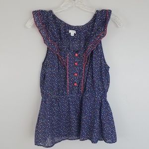 Anthropologie Odille blue ruffle tank 4    K28